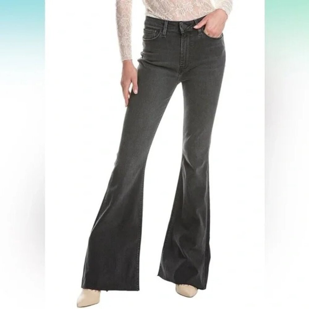 Hudson High Rise Holly Flare Black Wash Denim Jeans Women’s Size 32